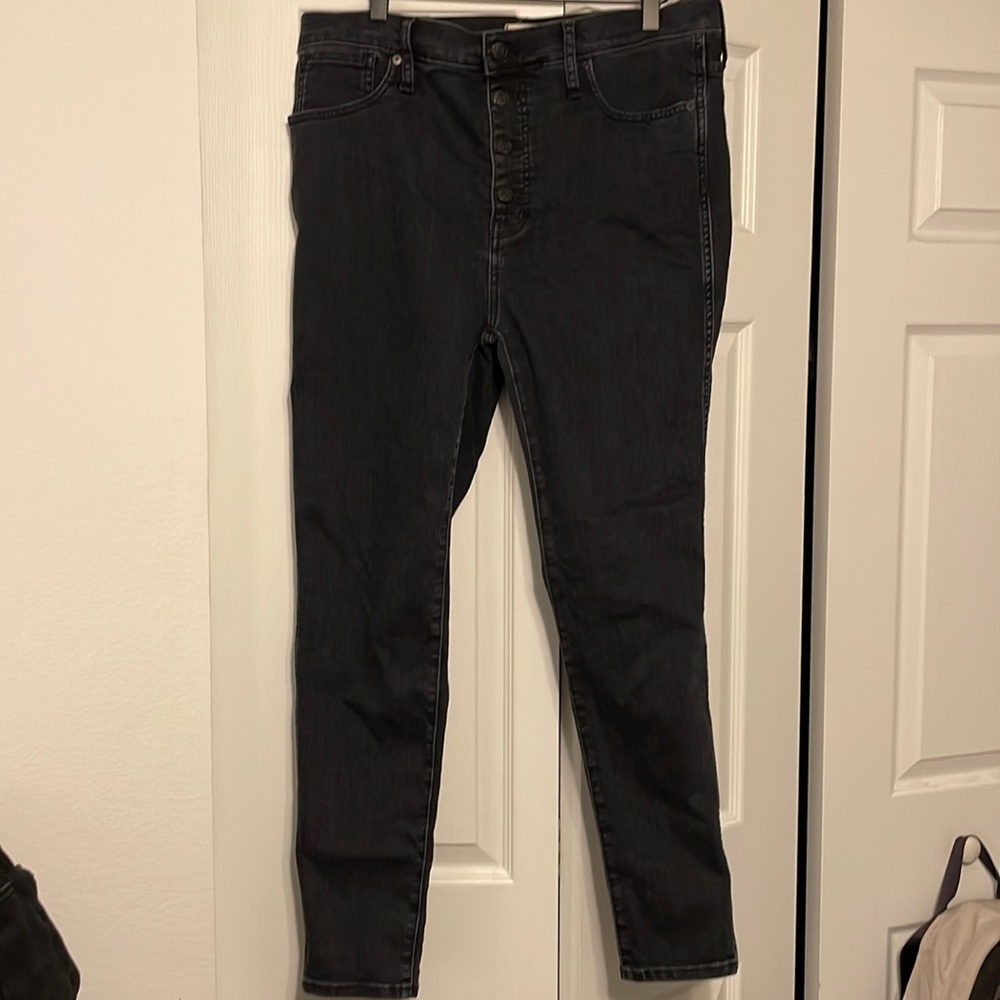 Madewell high rise skinny button fly jeans